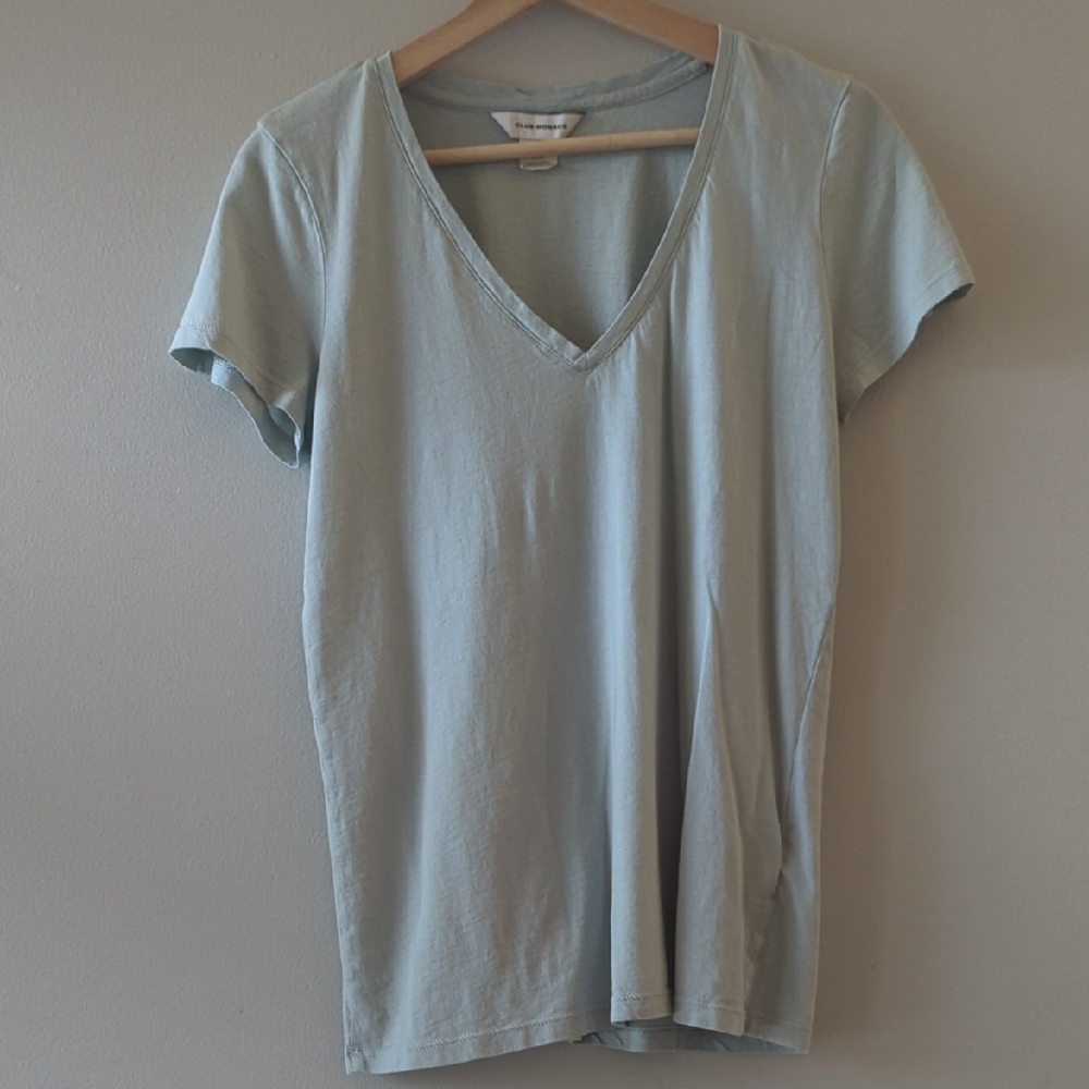 Club Monaco Soft Blue V-Neck Tee